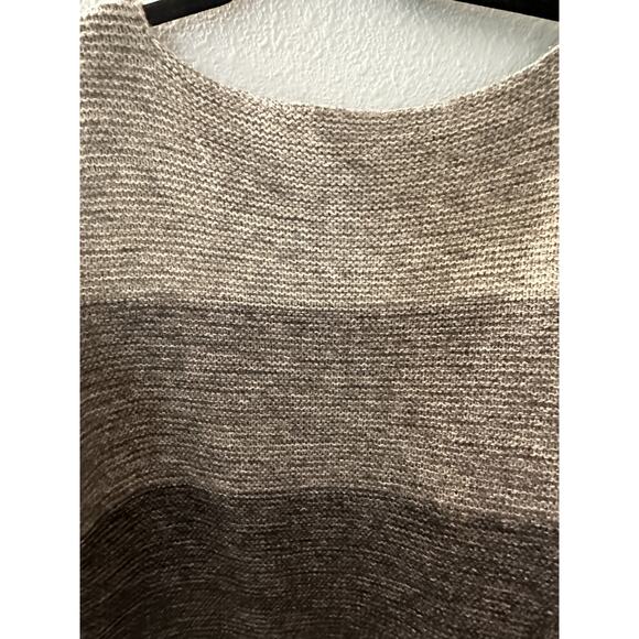 Eileen Fisher Gray Black Supersoft Yak & Merino Heatherblock Pullover Size Large - Picture 7 of 9